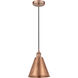 Edison Cone LED 8 inch Antique Copper Mini Pendant Ceiling Light