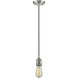 Franklin Restoration Bullet 1 Light 7 inch Brushed Satin Nickel Mini Pendant Ceiling Light in Incandescent, Seedy