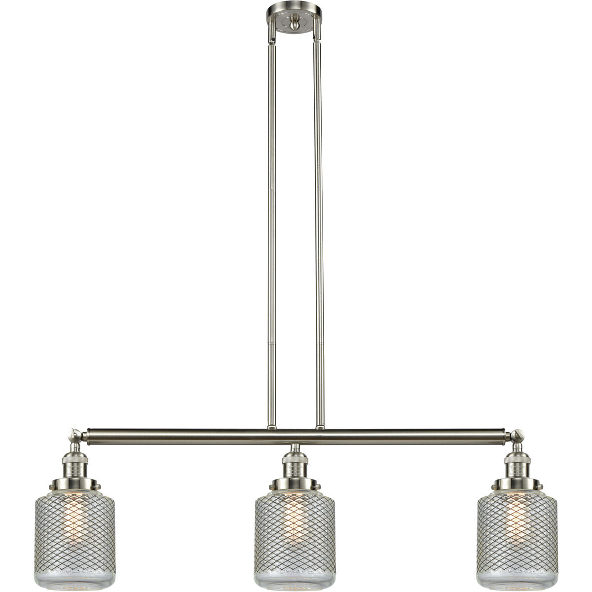 Franklin Restoration Stanton 3 Light 39 inch Brushed Satin Nickel Island Light Ceiling Light, Franklin Restoration