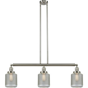 Franklin Restoration Stanton 3 Light 39 inch Brushed Satin Nickel Island Light Ceiling Light, Franklin Restoration
