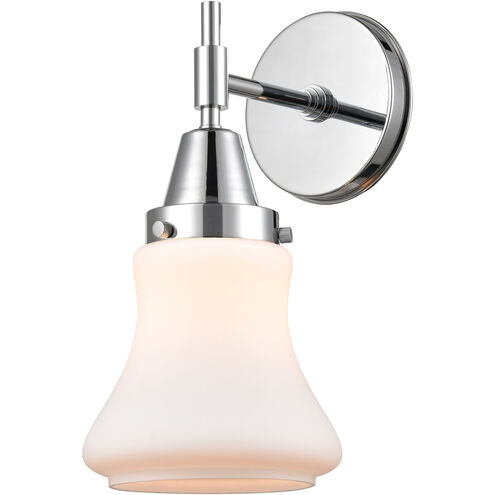 Caden LED 6 inch Polished Chrome Sconce Wall Light in Matte White Glass