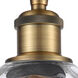 Ballston Small Waverly 1 Light 6 inch Brushed Brass Semi-Flush Mount Ceiling Light, Ballston