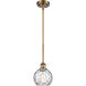 Ballston Athens Water Glass LED 6 inch Brushed Brass Mini Pendant Ceiling Light