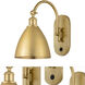Ballston Dome 1 Light 8 inch Satin Gold Sconce Wall Light