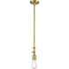 Franklin Restoration Bell LED 5 inch Satin Gold Mini Pendant Ceiling Light in Plated Smoke, Franklin Restoration