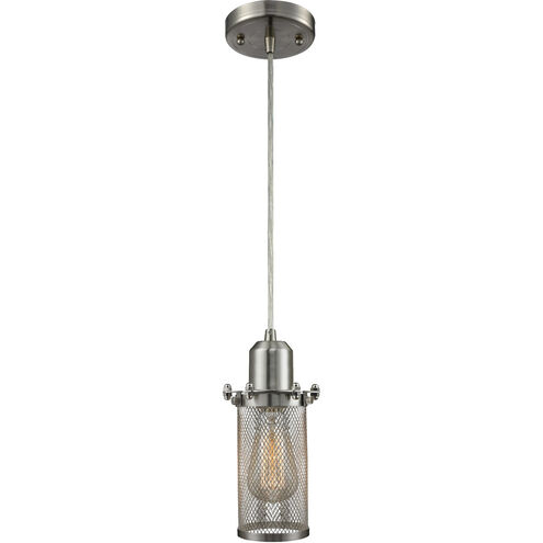 Austere Quincy Hall LED 4.5 inch Brushed Satin Nickel Mini Pendant Ceiling Light in Silver, Austere