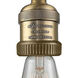 Franklin Restoration Bare Bulb LED 2 inch Brushed Brass Mini Pendant Ceiling Light, Franklin Restoration