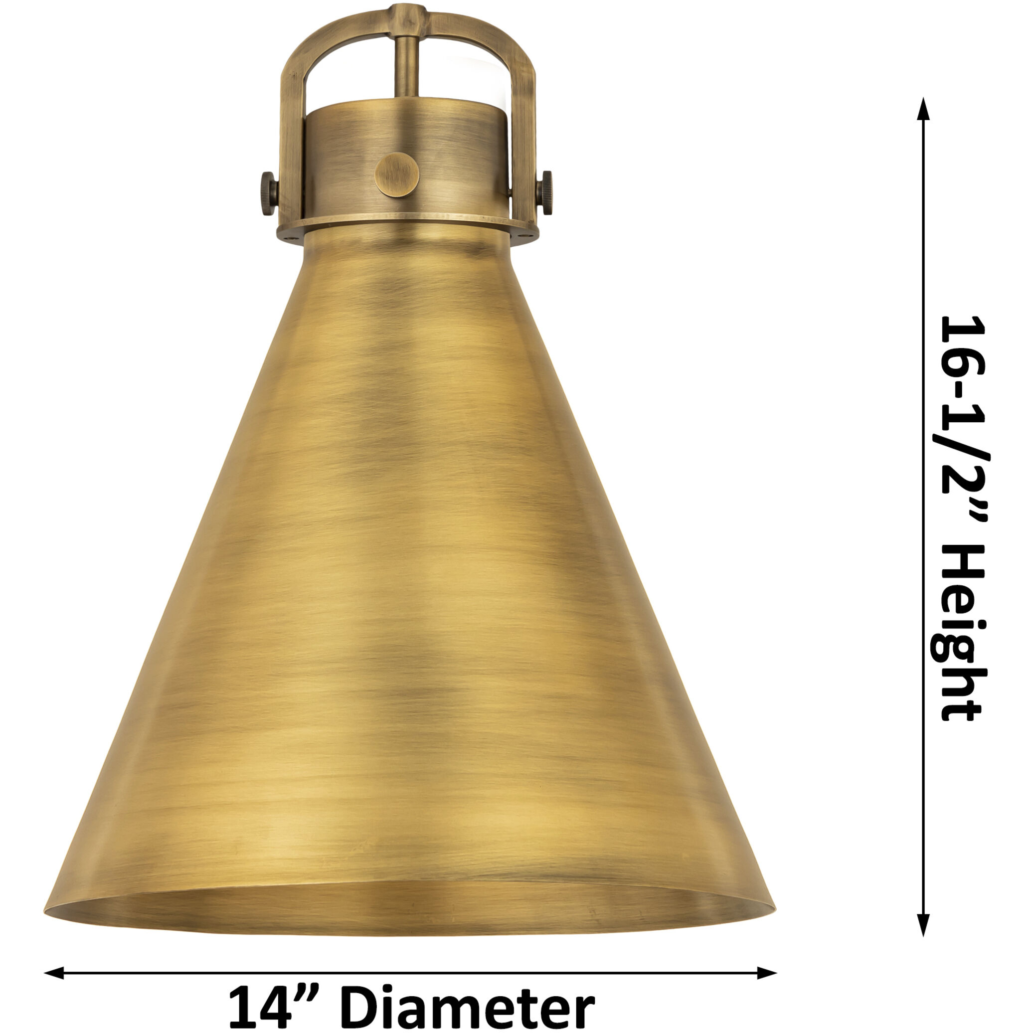 Newton Cone 1 Light 14 inch Matte Black Cord Hung Pendant Ceiling Light