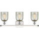 Ballston Caledonia 3 Light 26 inch White and Polished Chrome Bath Vanity Light Wall Light in Mica Glass, Ballston