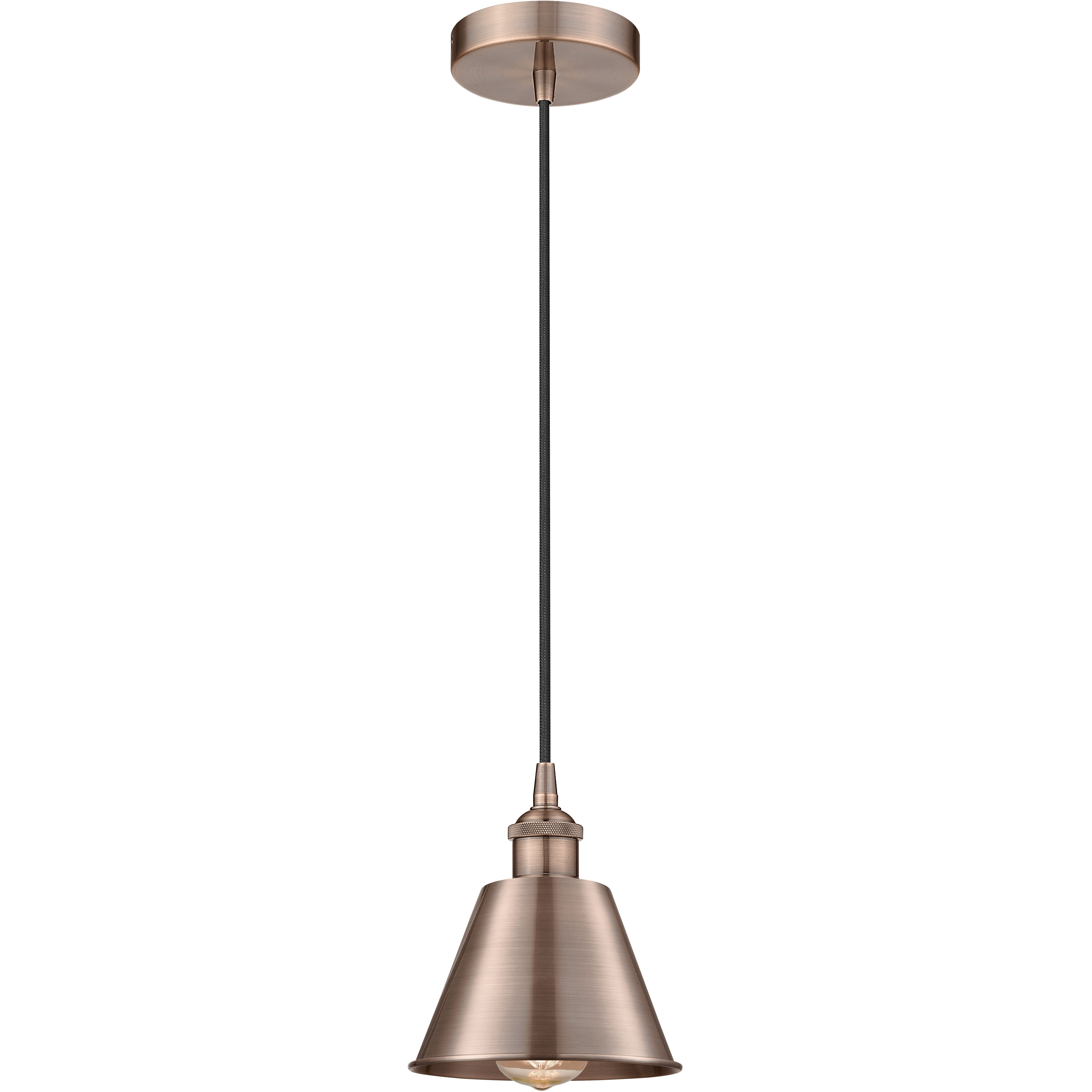 Edison Smithfield 1 Light 7 inch Antique Copper Mini Pendant Ceiling Light
