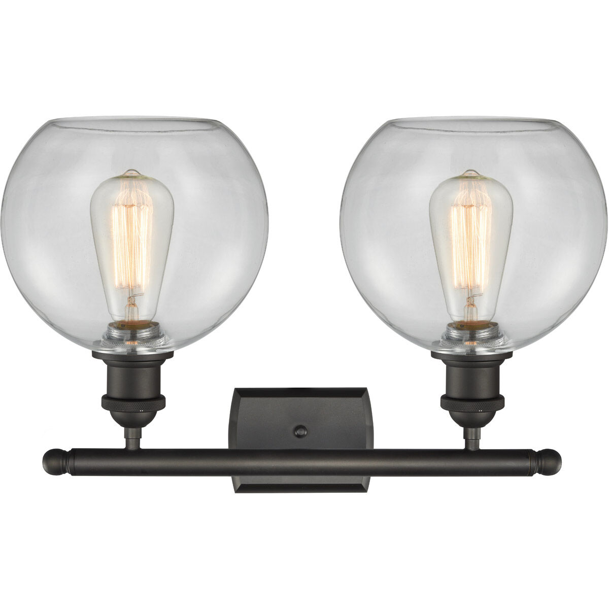 Ballston Athens 2 Light 16 inch Oil Rubbed Bronze Bath Vanity Light Wall Light in Clear Glass, Ballston