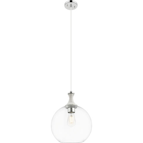 Astor 1 Light 12 inch Polished Nickel Mini Pendant Ceiling Light in Clear Glass