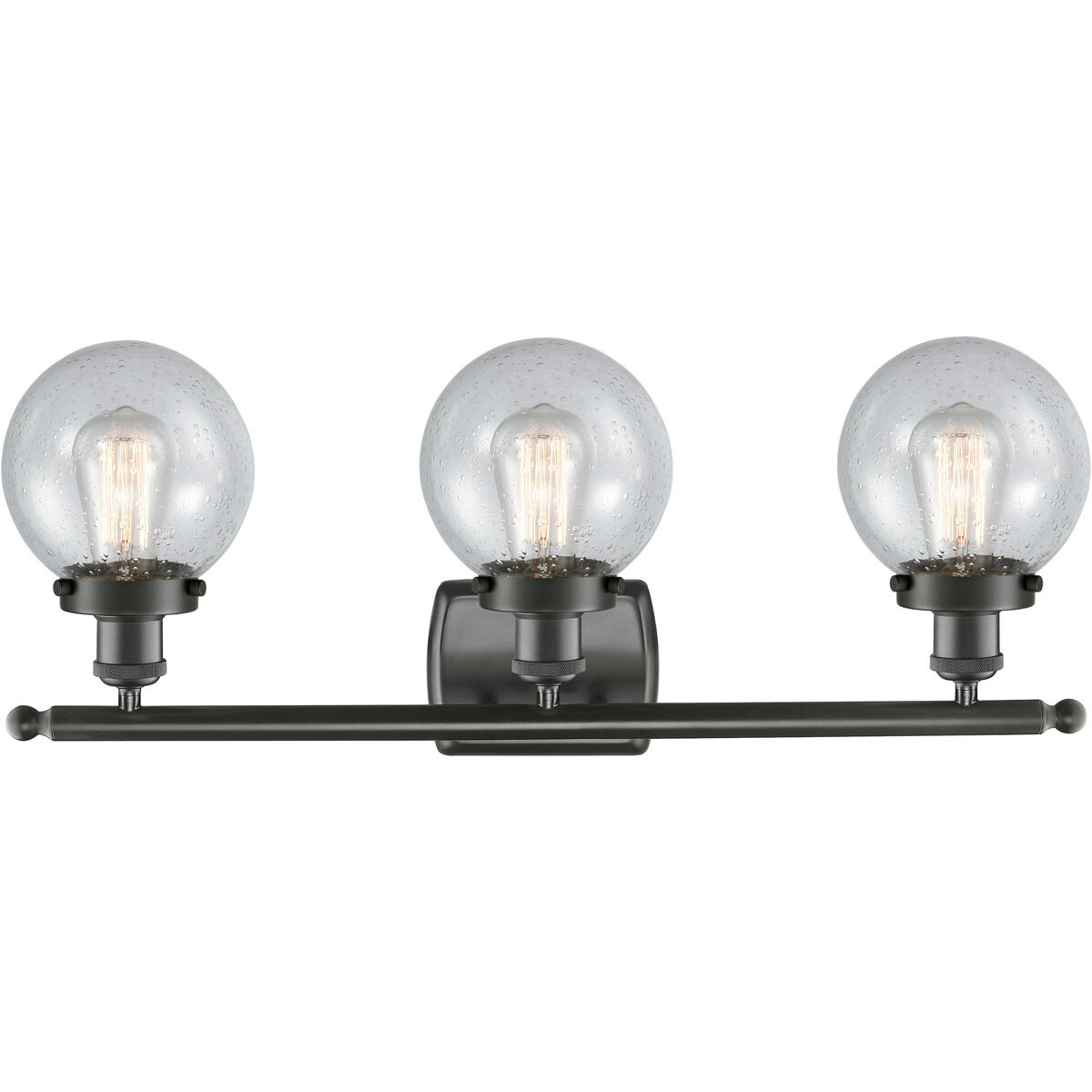 Ballston Beacon LED 26 inch Oil Rubbed Bronze Bath Vanity Light Wall Light in Seedy Glass, Ballston