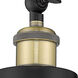 Franklin Restoration Bell LED 8 inch Black Antique Brass Sconce Wall Light in Matte White Glass