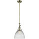 Franklin Restoration Seneca Falls 1 Light 9.5 inch Antique Brass Mini Pendant Ceiling Light in Incandescent, Franklin Restoration