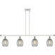 Ballston Eaton 4 Light 48 inch White and Polished Chrome Island Light Ceiling Light in Clear Glass, Ballston