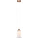 Edison Canton LED 6 inch Antique Copper Mini Pendant Ceiling Light