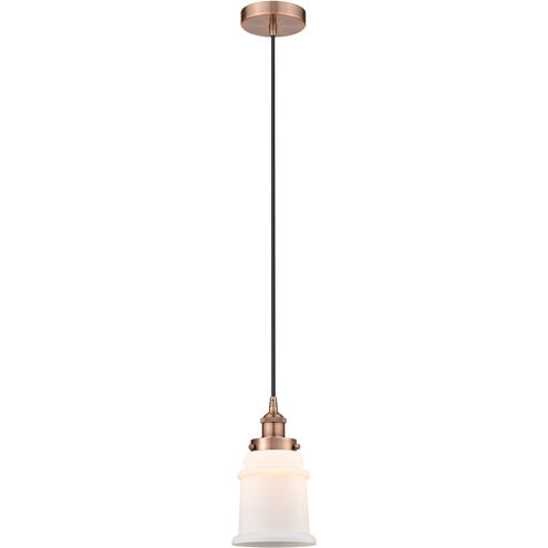 Edison Canton LED 6 inch Antique Copper Mini Pendant Ceiling Light