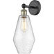 Cindyrella 1 Light 7 inch Black Antique Brass and Seedy Sconce Wall Light