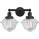 Oxford 2 Light 15.5 inch Matte Black Bath Vanity Light Wall Light