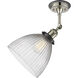 Franklin Restoration Seneca Falls 1 Light 9.5 inch Polished Nickel/Matte Black Semi-Flush Mount Ceiling Light