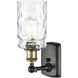 Ballston Candor 1 Light 5 inch Black Antique Brass Sconce Wall Light in Clear Waterglass, Ballston