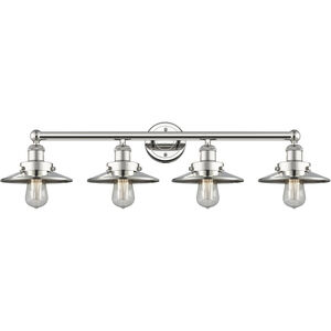 Railroad 4 Light 35 inch Polished Nickel Bath Vanity Light Wall Light