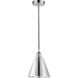 Edison Cone LED 8 inch Polished Chrome Mini Pendant Ceiling Light
