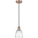 Edison Brookfield 1 Light 6 inch Antique Copper Mini Pendant Ceiling Light