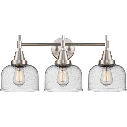 Caden LED 26 inch Satin Nickel Bath Vanity Light Wall Light in Seedy Glass