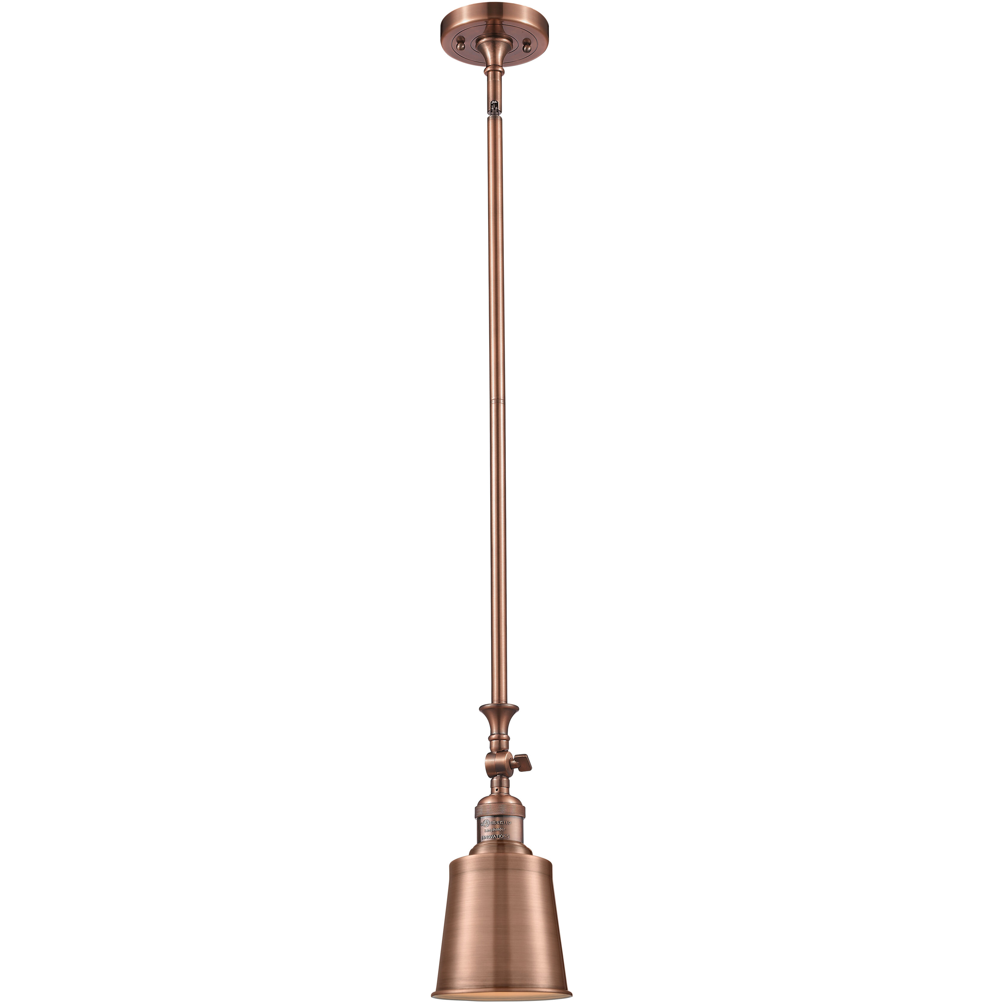 Franklin Restoration Addison 1 Light 5 inch Antique Copper Mini Pendant Ceiling Light in Incandescent, Franklin Restoration
