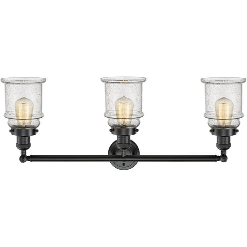 Franklin Restoration Canton 3 Light 30 inch Oil Rubbed Bronze Bath Vanity Light Wall Light in Seedy Glass, Franklin Restoration