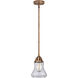 Nouveau 2 Bellmont LED 6 inch Antique Copper Mini Pendant Ceiling Light in Clear