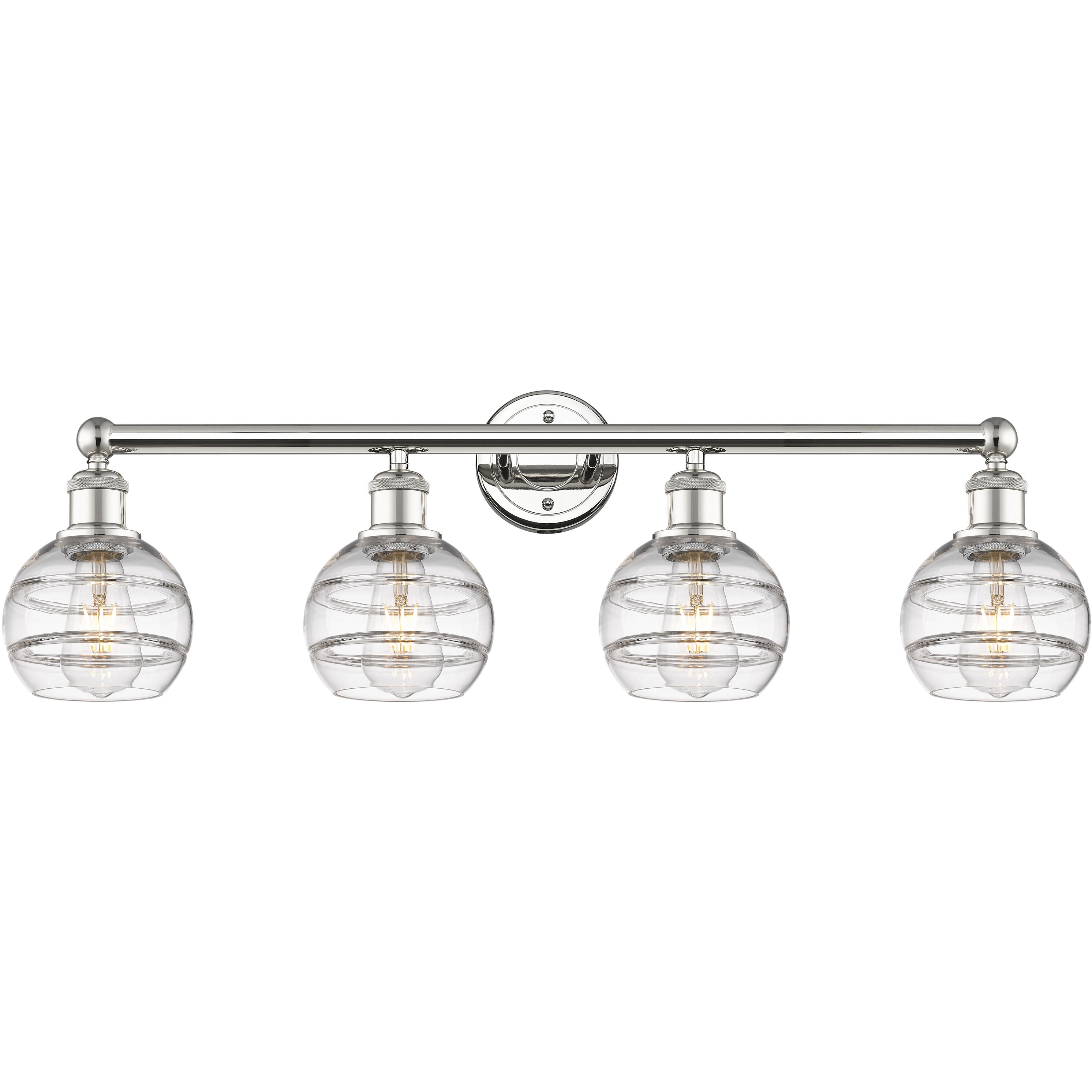 Edison Rochester 4 Light 32.88 inch Polished Nickel Bath Vanity Light Wall Light