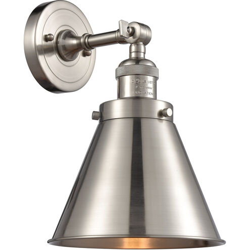 Franklin Restoration Appalachian LED 8 inch Brushed Satin Nickel Sconce Wall Light, Franklin Restoration