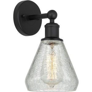 Edison Conesus 1 Light 6 inch Matte Black Sconce Wall Light