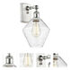 Ballston Cindyrella LED 8 inch White and Polished Chrome Sconce Wall Light in Seedy Glass