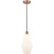 Edison Cindyrella LED 7 inch Antique Copper Mini Pendant Ceiling Light