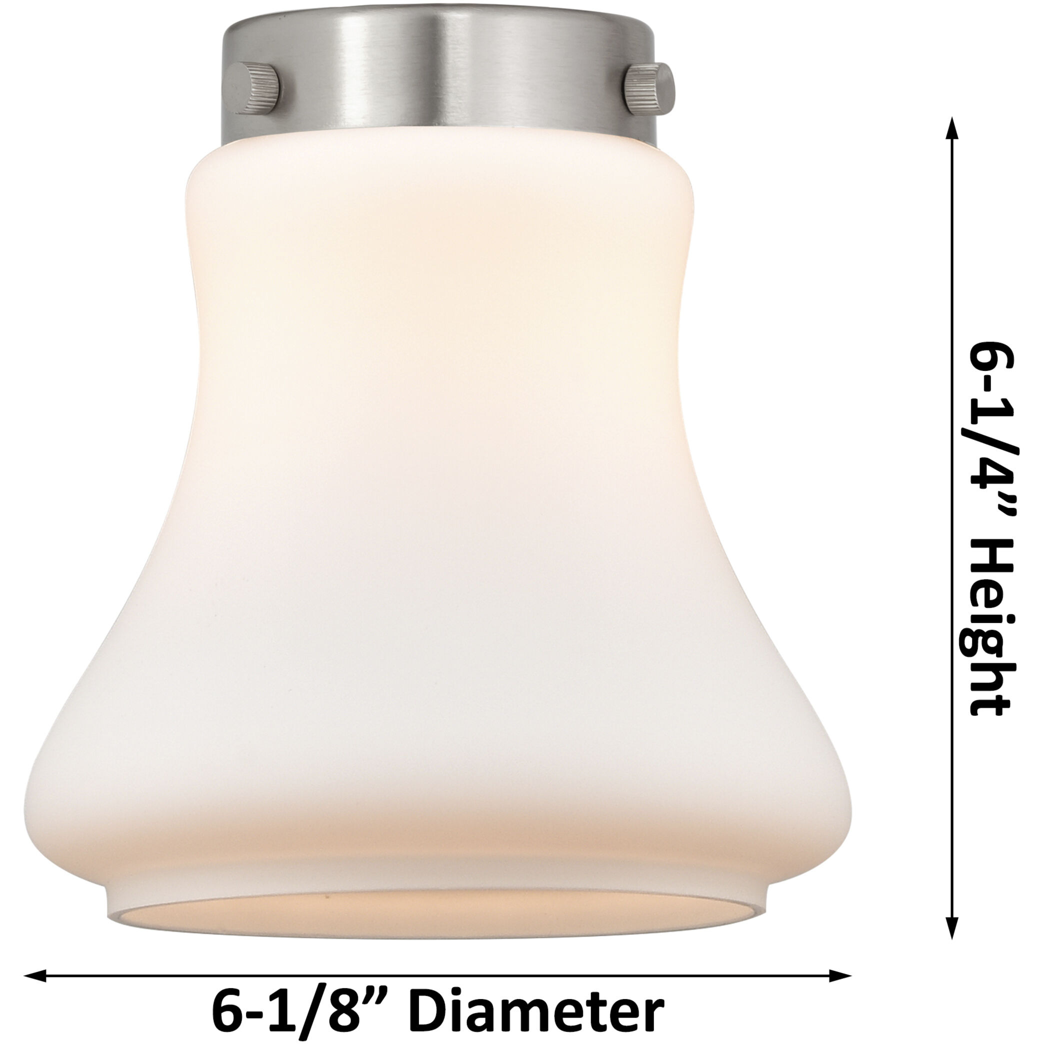 Bellmont 1 Light 6.5 inch Matte Black Semi-Flush Mount Ceiling Light