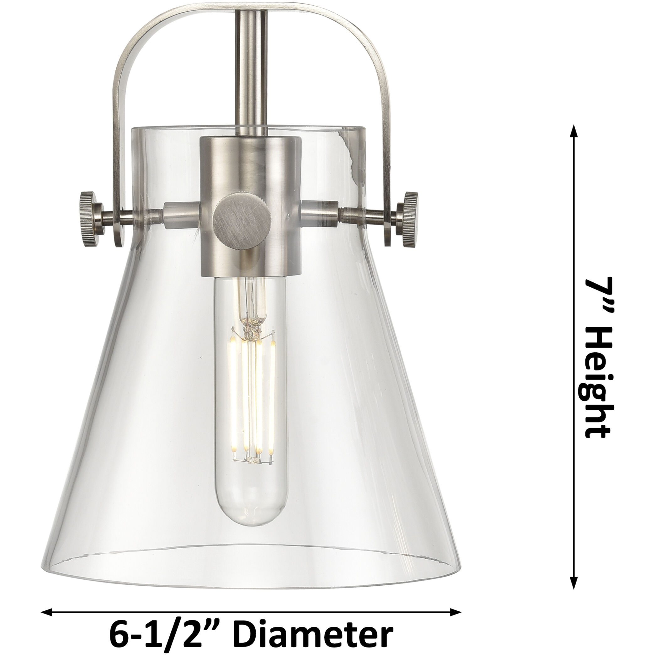 Pilaster II Cone 2 Light 17 inch Brushed Brass Bath Vanity Light Wall Light in Clear Glass
