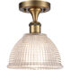 Ballston Arietta LED 8 inch Brushed Brass Semi-Flush Mount Ceiling Light, Ballston