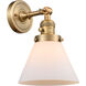 Franklin Restoration Large Cone LED 8 inch Brushed Brass Sconce Wall Light, Franklin Restoration