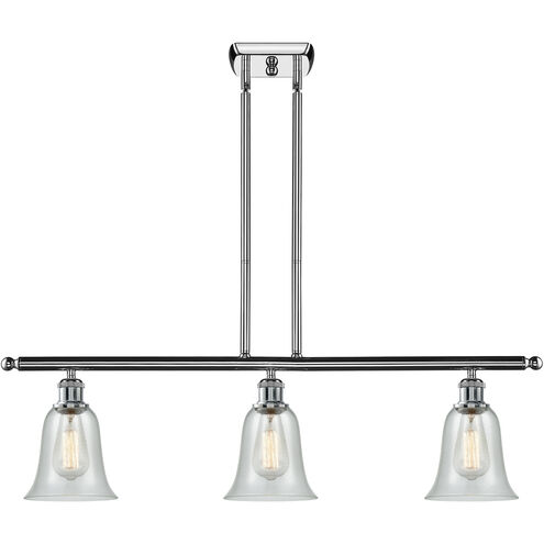 Ballston Hanover 3 Light 42 inch Polished Chrome Island Light Ceiling Light in Fishnet Glass, Ballston