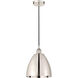 Edison Dome LED 9 inch Polished Nickel Mini Pendant Ceiling Light