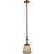 Franklin Restoration Chatham LED 6 inch Antique Copper Mini Pendant Ceiling Light in Mercury, Franklin Restoration