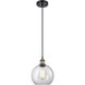 Ballston Athens 1 Light 8 inch Black Antique Brass Mini Pendant Ceiling Light in Clear Glass, Ballston