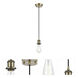 Ballston Bare Bulb 1 Light 5 inch Antique Brass Mini Pendant Ceiling Light in Incandescent, No Shade, Ballston