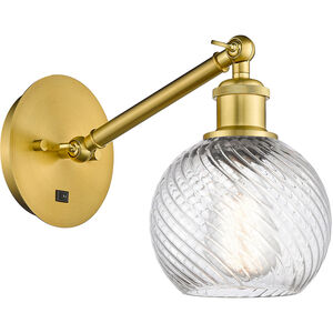 Ballston Athens Twisted Swirl LED 6 inch Satin Gold Sconce Wall Light