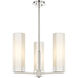 Claverack 3 Light 21.63 inch Polished Nickel Pendant Ceiling Light in Matte White Glass