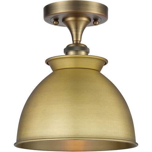 Adirondack 1 Light 8.5 inch Brushed Brass Semi-Flush Mount Ceiling Light